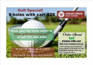 Cedar Creek golf, Retail Me Not coupon2