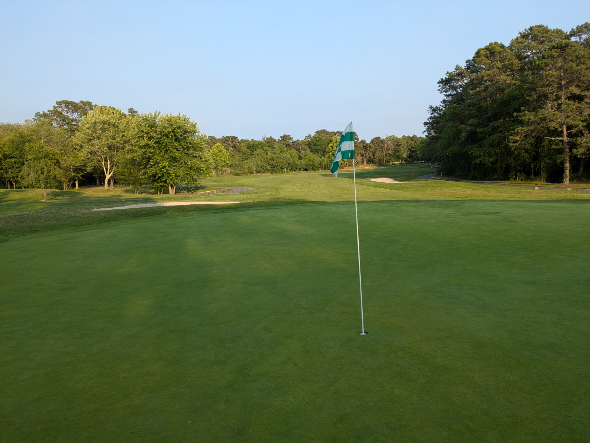 Green Flag on golf course green